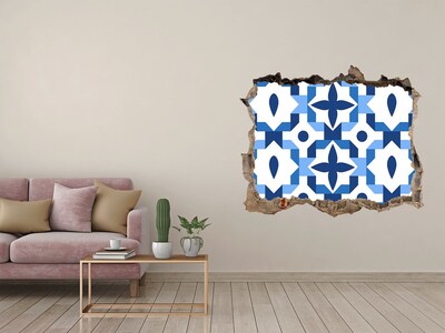 Hole in the wall sticker Geometric background