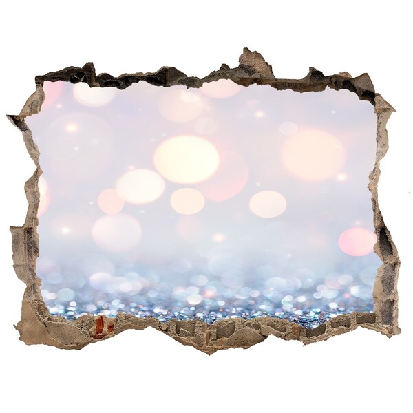 3D wall hole wallpaper The shiny space behind the hole