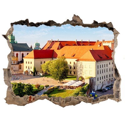 3D wall hole wallpaper Cracow Poland