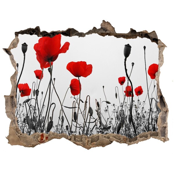 Hole in the wall sticker Flowers in the ruins