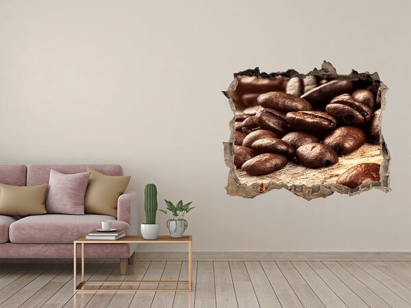 Hole in the wall sticker Coffee beans