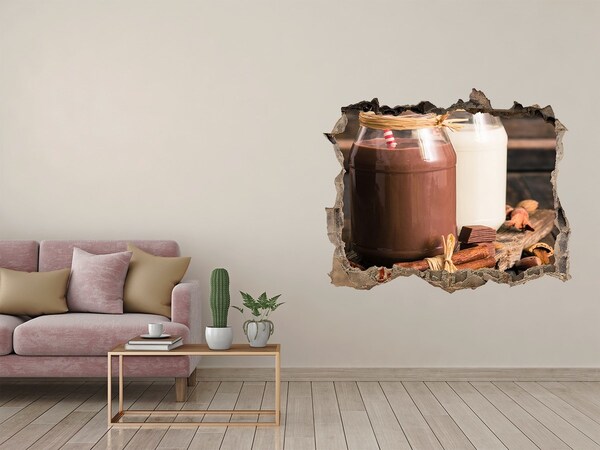 3D wall hole Chocolate delicacies in a natural setting