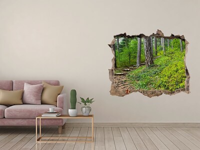 Hole wall sticker Forest track