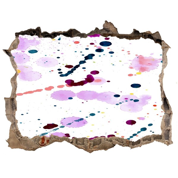 Hole wall sticker A colorful burst of creativity