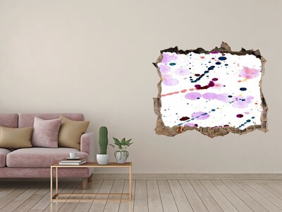 Hole wall sticker A colorful burst of creativity
