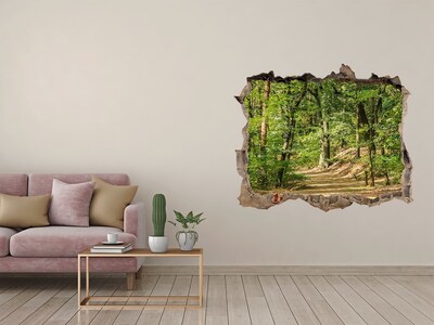 Hole wall sticker Green Forest in a Hole in the Wall