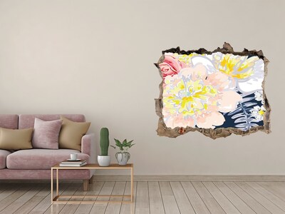 3D wall hole Floral pattern