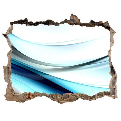 Hole wall sticker A wave in the blue