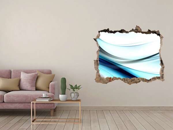 Hole wall sticker A wave in the blue