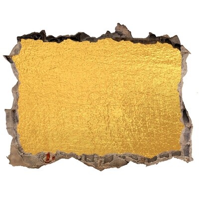 3D wall hole wallpaper Golden foil background