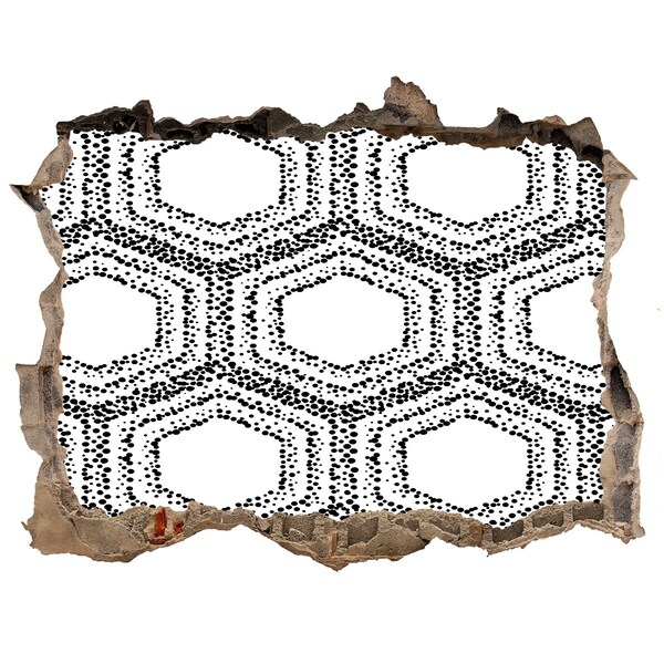 Hole wall sticker Geometric pattern on the wall