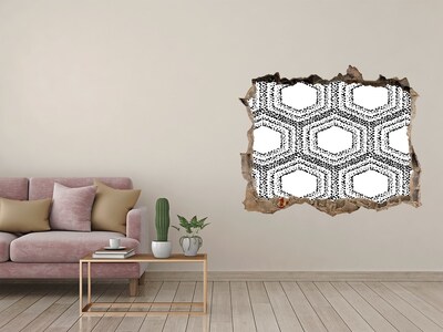 Hole wall sticker Geometric background