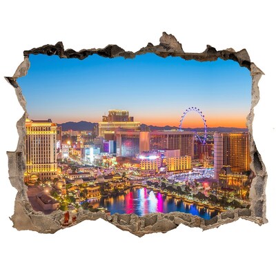 Hole in the wall decal Las Vegas at night