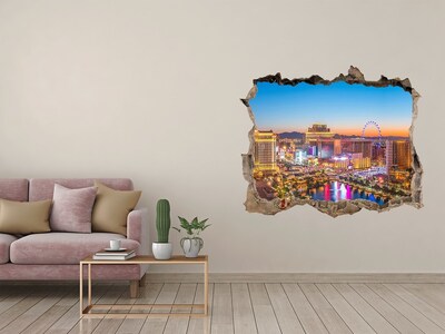 Hole in the wall decal Las Vegas at night