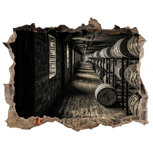 Hole in the wall sticker Interior of the barrel cellar