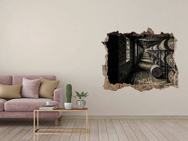 Hole in the wall sticker Interior of the barrel cellar