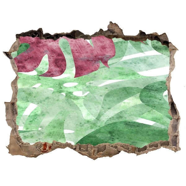 Hole in the wall sticker Tropical jungle