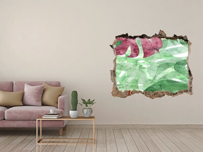 Hole in the wall sticker Tropical jungle