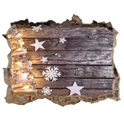 Hole in the wall sticker Illuminated Christmas tree