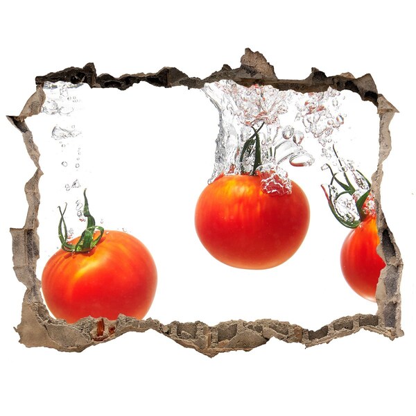 Hole in the wall sticker Tomatoes under water