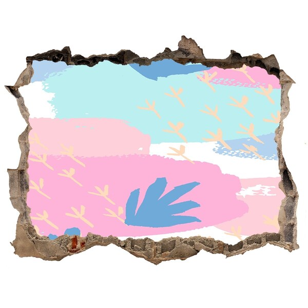 Hole wall sticker Colorful pattern