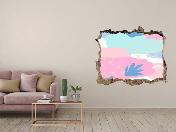 Hole wall sticker Tropical paradise behind the wall