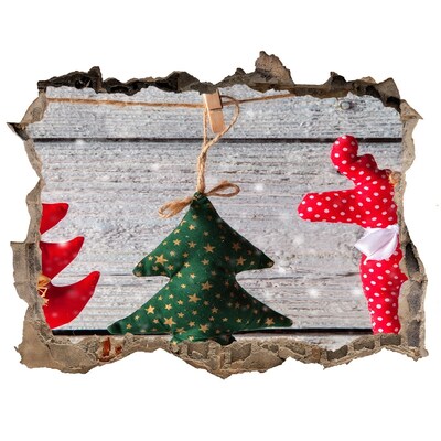 Hole in the wall decal Hole in the wall Christmas decoration