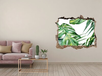 Hole wall sticker Tropical leaves