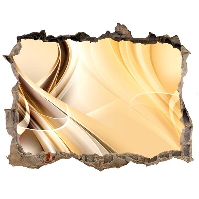 Hole wall sticker Golden abstraction in a hole in the wall