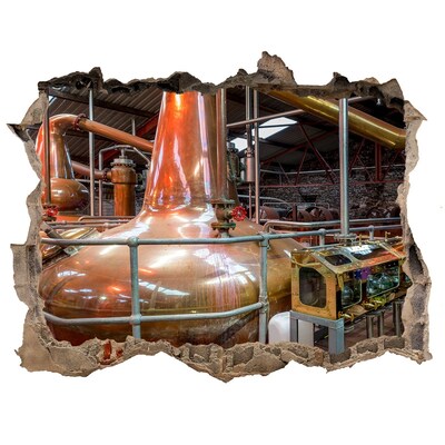 Hole wall sticker Interior of a whisky distillery