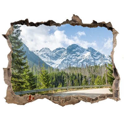 Hole in the wall decal Mountain landscape behind the hole in the wall