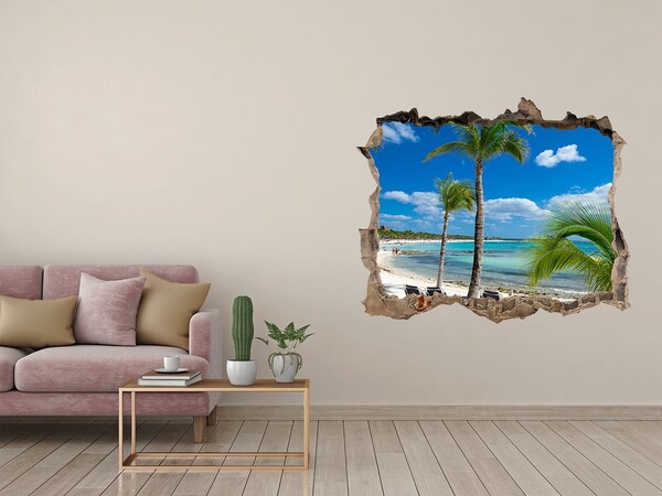 Hole in the wall decal Maldives beach