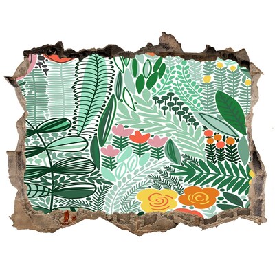 Hole in the wall sticker Hole in the Wall Flower Garden