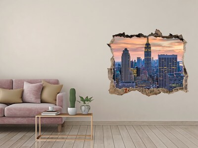 Hole in the wall decal Manhattan New York