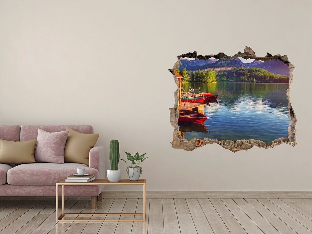 Hole wall sticker Lake in the mountains