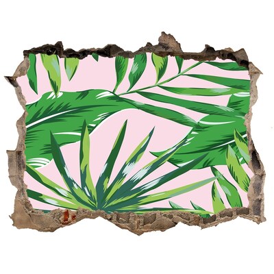 Hole wall sticker Tropical leaves