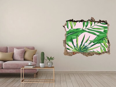 Hole wall sticker Tropical leaves