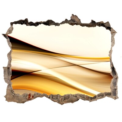 3D wall hole Golden Waves in a Hole in the Wall