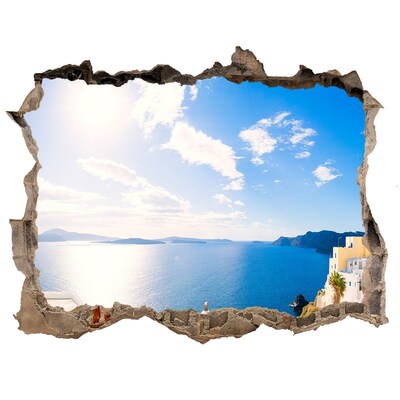 Hole wall sticker Santorini Greece