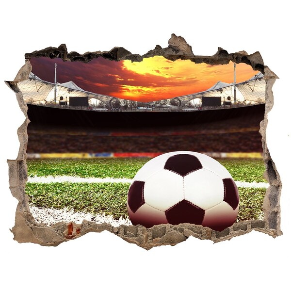 Hole wall sticker Ball at the stadium