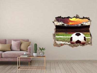 Hole wall sticker Ball at the stadium