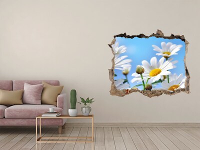 3D wall hole wallpaper A flower paradise behind the wall