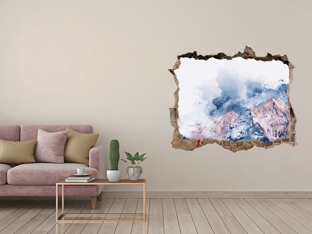 Hole in the wall sticker Mountain range