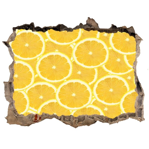 Hole wall sticker Lemon explosion