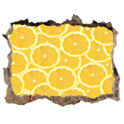 Hole wall sticker Lemon slices