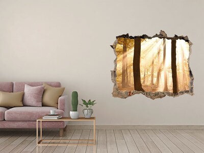 Hole in the wall decal Golden rays in the forest