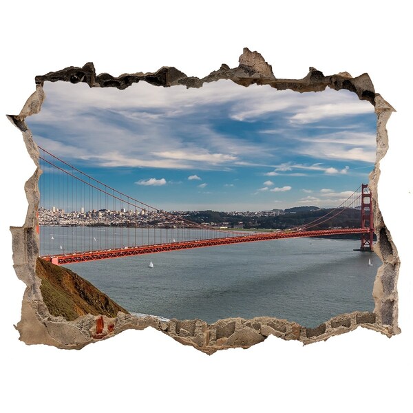 Hole in the wall sticker Golden Gate in San Francisco