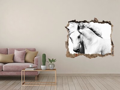 Hole in the wall sticker White Horse in a Hole in the Wall