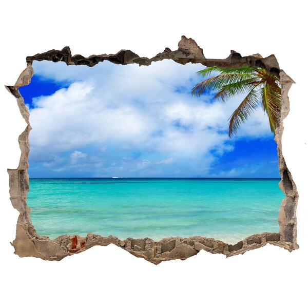 Hole in the wall decal Caribbean beach