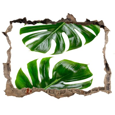 Hole wall sticker Tropical leaves